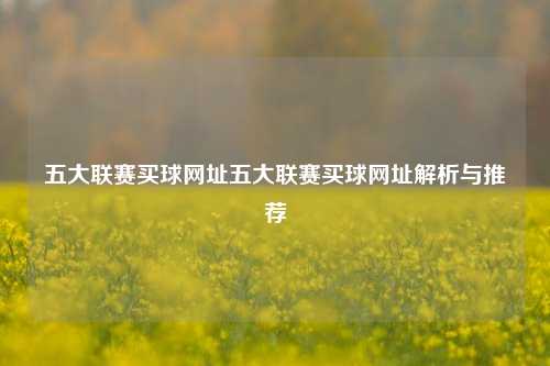 五大联赛买球网址五大联赛买球网址解析与推荐