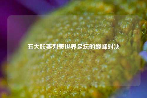 五大联赛列表世界足坛的巅峰对决