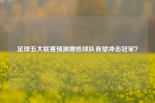 足球五大联赛预测哪些球队有望冲击冠军？