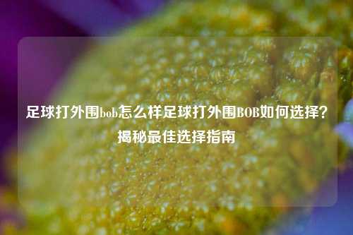 足球打外围bob怎么样足球打外围BOB如何选择？揭秘最佳选择指南