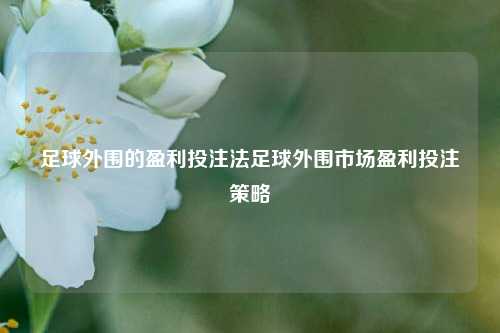 足球外围的盈利投注法足球外围市场盈利投注策略